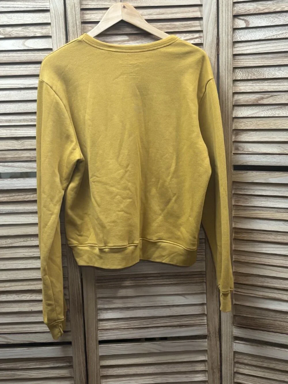 NWT Go To The Devil "Snake" Sweatshirt Mustard Yellow, Asymmetrical Sleeve, XL - Picture 7 of 7